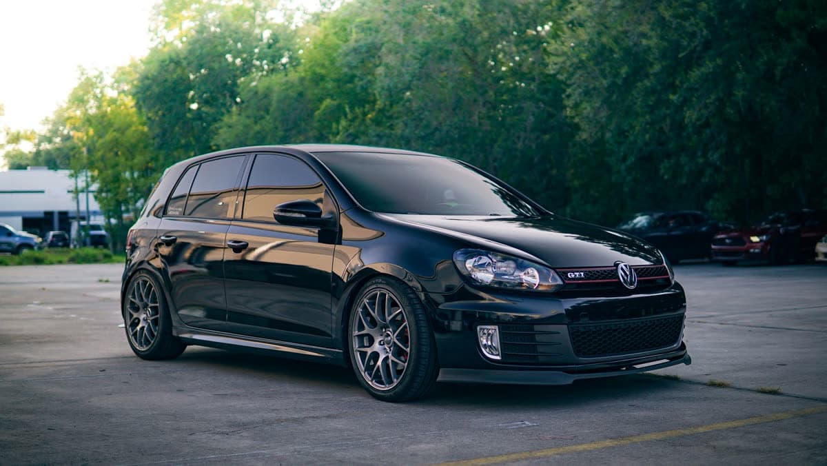 Black tuned Volkswagen Golf GTI